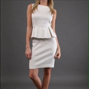 Alice + Olivia Peplum White dress size 2